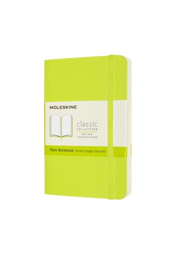 Moleskine Pocket Plain Softcover Notebook, Lemon Green