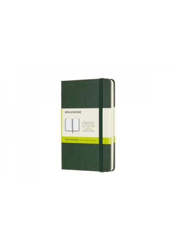 Moleskine Pocket Plain Hardcover Notebook, Myrtle Green