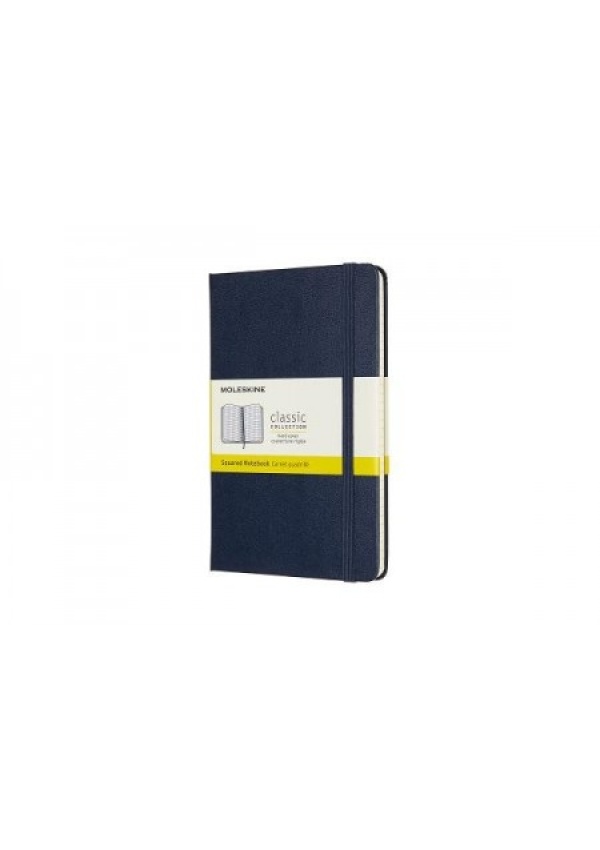 Moleskine Medium Squared Hardcover Notebook, Sapphire Blue