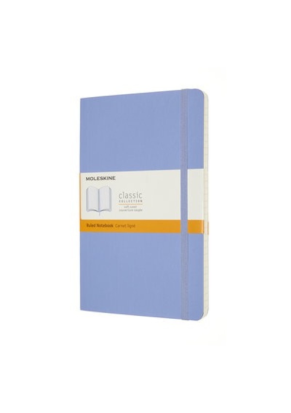 Moleskine Large Ruled Softcover Notebook, Hydrangea Blue