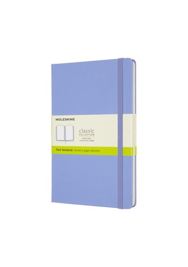 Moleskine Large Plain Hardcover Notebook, Hydrangea Blue