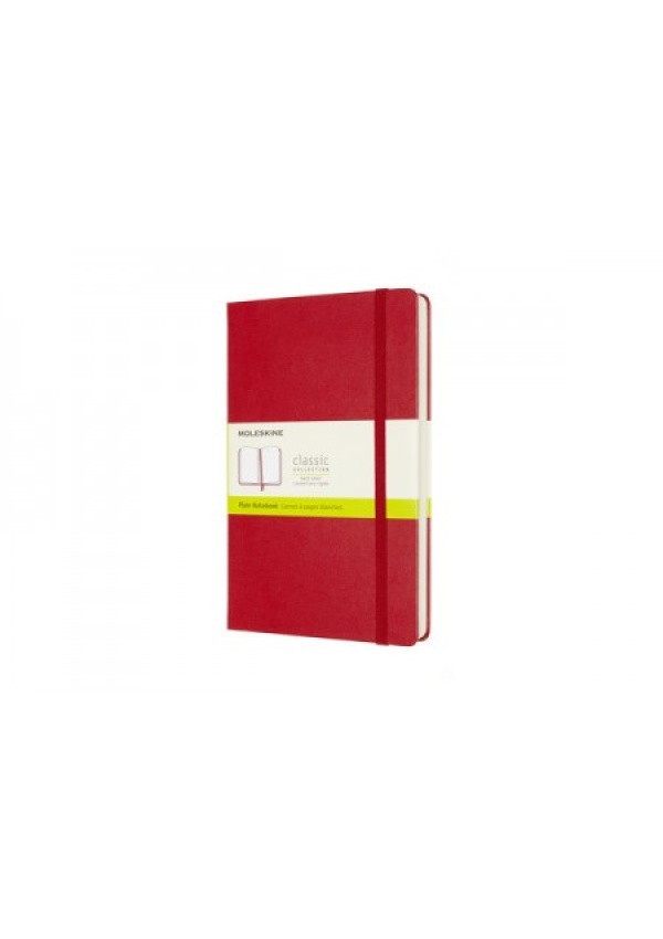 Moleskine Expanded Large Plain Hardcover Notebook, Scarlet Red