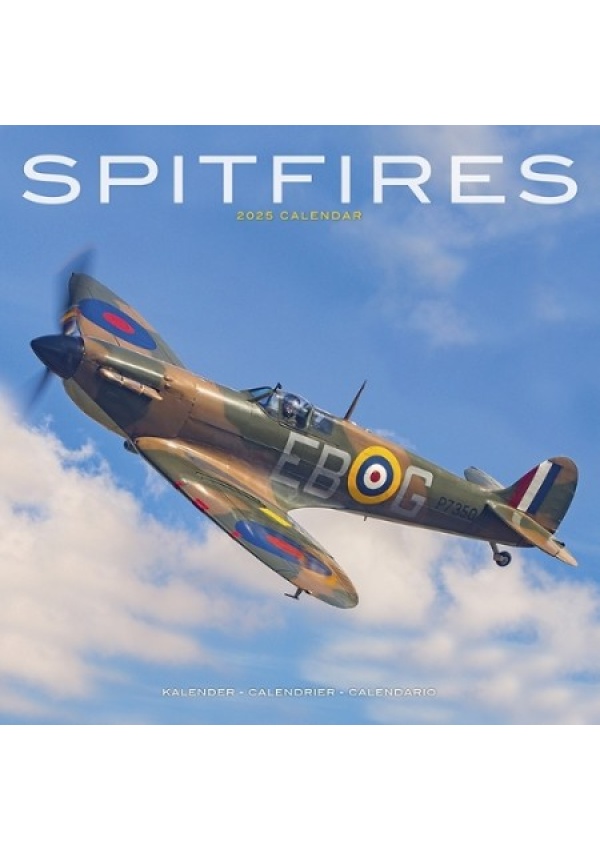 Spitfires Calendar 2025 Square Plane Wall Calendar - 16 Month