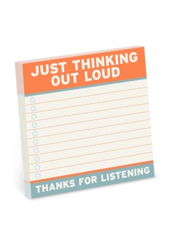 Knock Knock Thinking Out Loud Sticky Notes (4 x 4-inches)