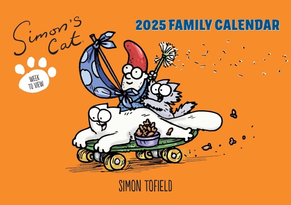 Simon’s Cat Week-to-View Planner A4 Calendar 2025