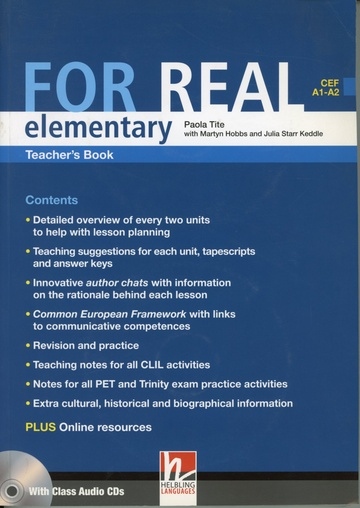 FOR REAL Elementary Level Teacher´s Book + Class CD /3/ + Interactive Book DVD-ROM