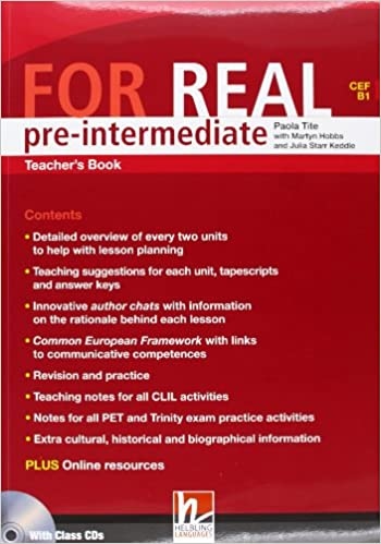 FOR REAL Pre-Intermediate Level Teacher´s Book + Class CD /3/ + Interactive Book DVD-ROM