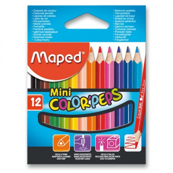 Pastelky Maped Color Peps Mini - 12 barev