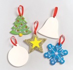 Vánoční keramické dekorace (5ks)