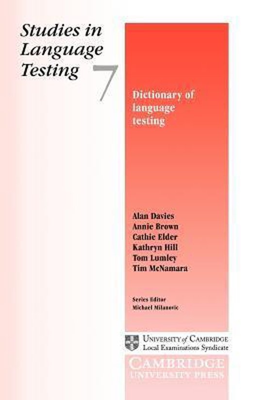 Dictionary of Language Testing PB : 9780521658768