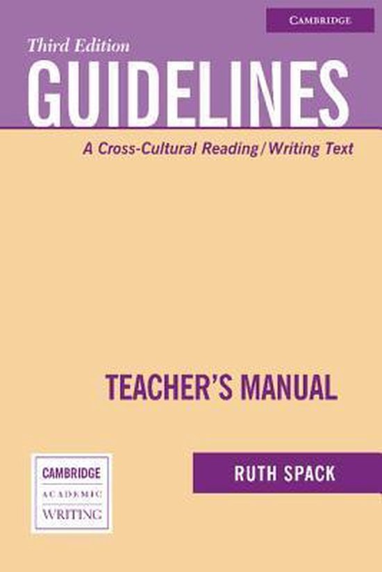 Guidelines. 3rd Edn. Teacher´s Manual