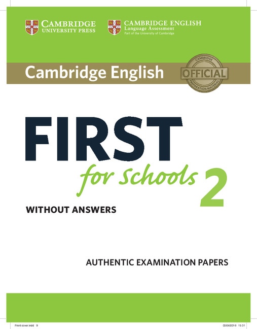 Cambridge English First for Schools 2 Student´s Book without answers