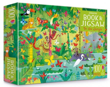 Usborne jigsaw with a picture book In the jungle