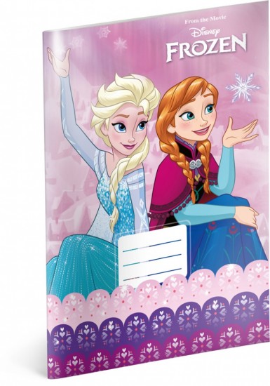 Školní sešit Frozen – Ledové království Pink, A4, 20 listů, nelinkovaný
