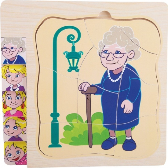 Vrstvené puzzle - Život babičky
