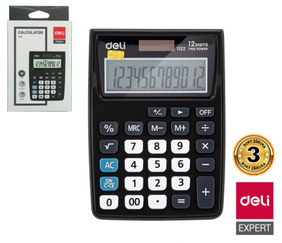 Kalkulačka DELI E1122 černá