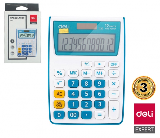 Kalkulačka DELI E1122 modrá