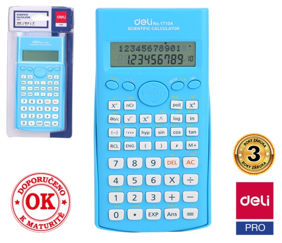 Kalkulačka vědecká DELI E1710A modrá
