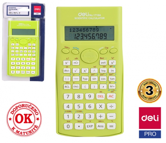 Kalkulačka vědecká DELI E1710A zelená