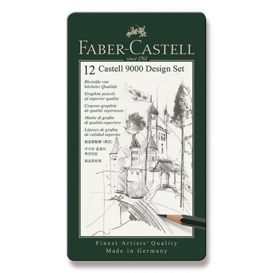 Grafitová tužka Faber Castell Castell 9000 Design plech 12ks