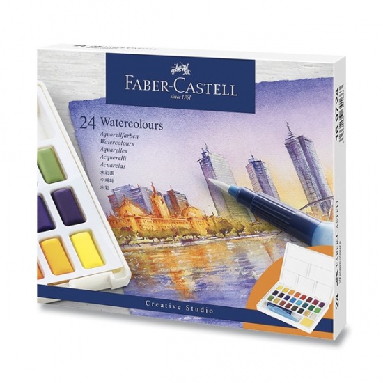 Vodové barvy Faber Castell s paletou 24 ks Faber-Castell