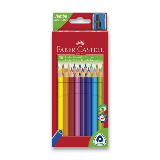 Pastelky Faber Castell trojboké JUNIOR stř.silné - 20 barev