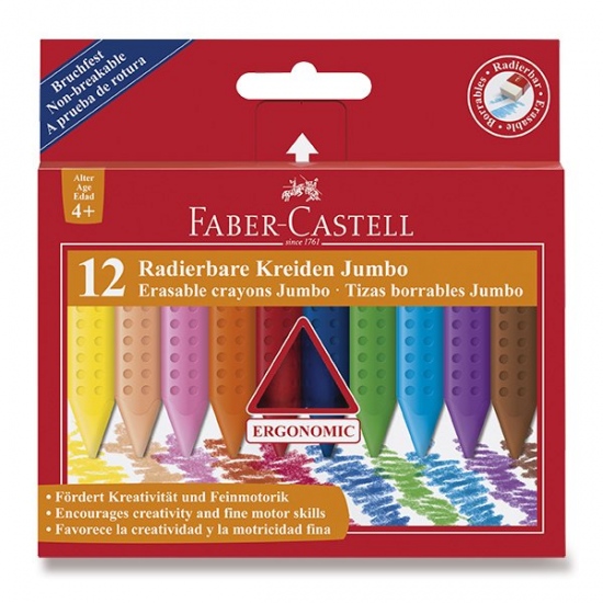 Vosk.pastelky Faber Castell Plastic Colour Jumbo 12 ks