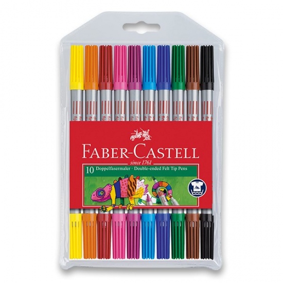 Oboustrané fixy Faber-Castell 10 ks