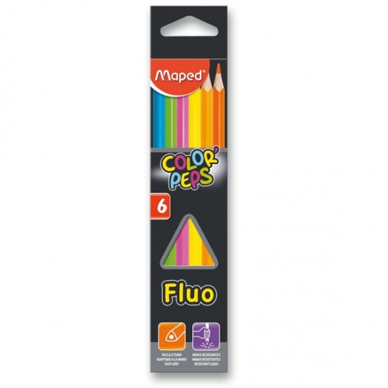 Pastelky Color Peps Fluo 6 barev