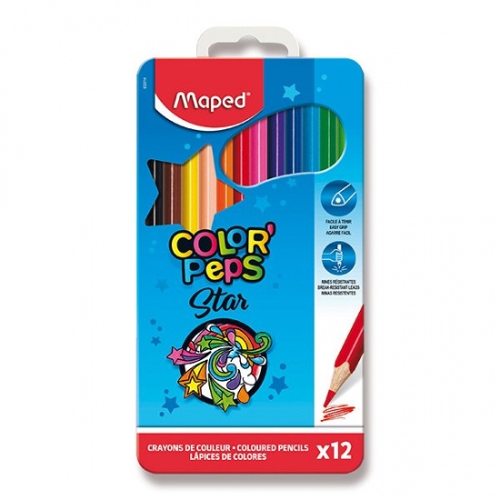 Pastelky Color Peps Metal Box 12 barev