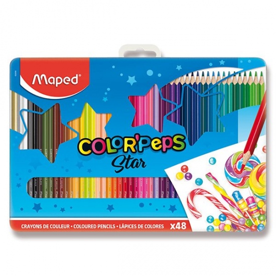 Pastelky Color Peps Metal Box 48 barev
