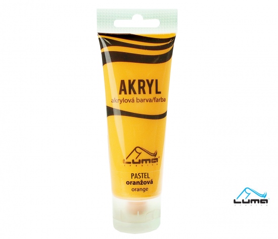 Barvy akrylové 75ml,  PASTEL oranžová LUMA