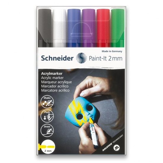 Akrylový popisovač Paint-It 310 2mm souprava 6 barev-V1