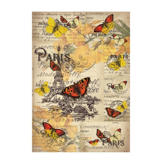 Rýžový papír Cadence A3 - Motýlci v Paříži