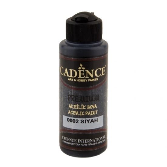 Akrylová barva Cadence Premium 120 ml - black černá : 8697422126115