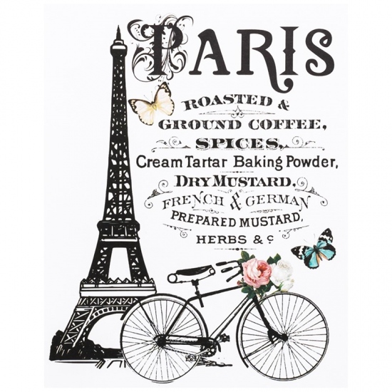 Nažehlovací nálepka 25x35cm - pařížské kolo