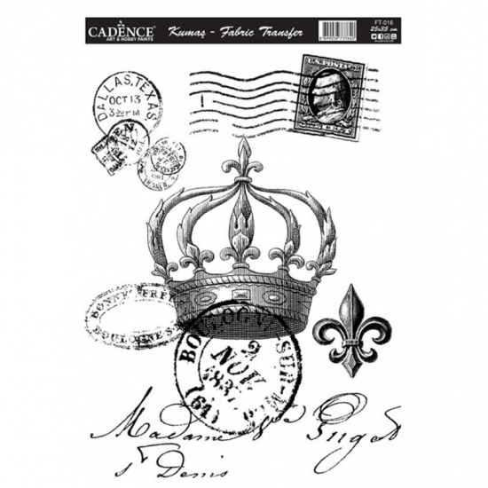 Nažehlovací nálepka 25x35cm - královská pohlednice
