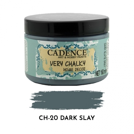Křídová barva Cadence Very Chalky 150 ml - dark slay břidlicově šedá tmavá