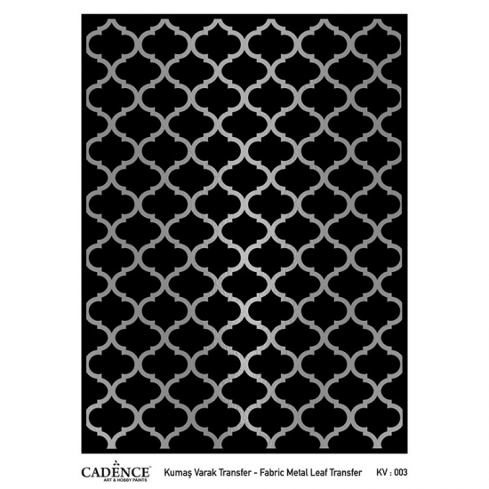 Transferový obrázek na textil - stříbrná mříž