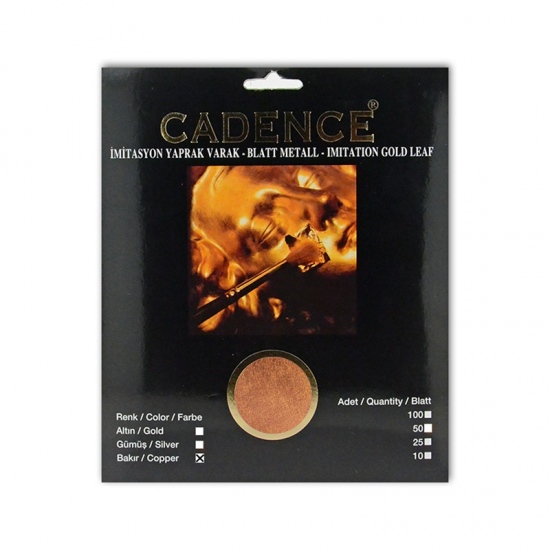 Imitace plátkových kovů Cadence Imitation metal leaf 25 x - copper měď