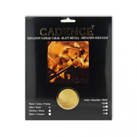 Imitace plátkových kovů Cadence Imitation metal leaf 50 x - gold zlato