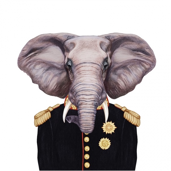 Nažehlovací nálepka slon - 21 x 30 cm