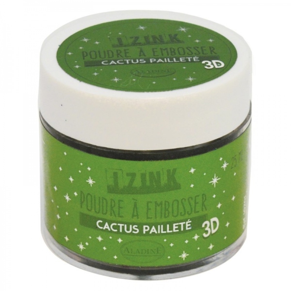 Embosovací prášek Aladine 25 ml - cactus zelená třpytivá