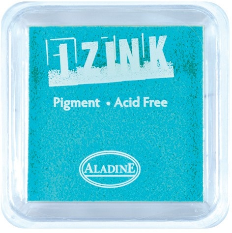 Razítkovací polštářek AladineIZINK EMBOSSING - aqua azurová