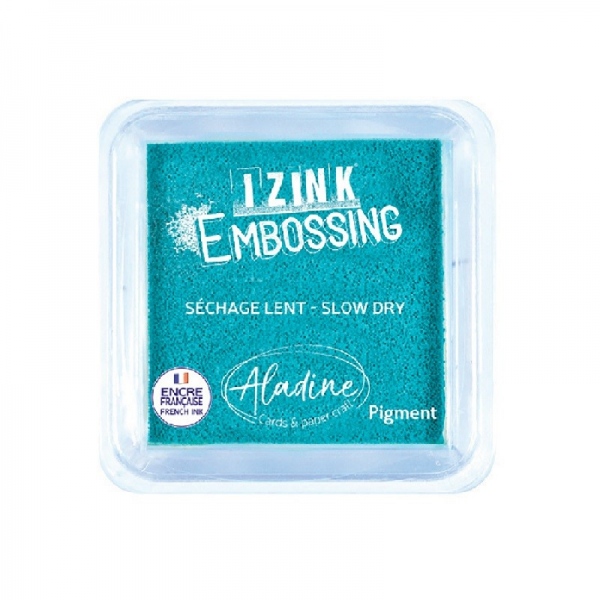 Razítkovací polštářek AladineIZINK EMBOSSING - turquoise tyrkysová 