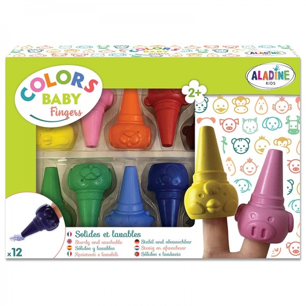 Voskovky Aladine Colors Baby Fingers 12 ks