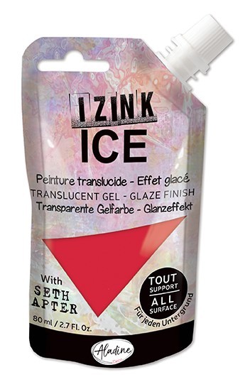 Poloprůhledná barva Izink Ice 80 ml - grenadine červená