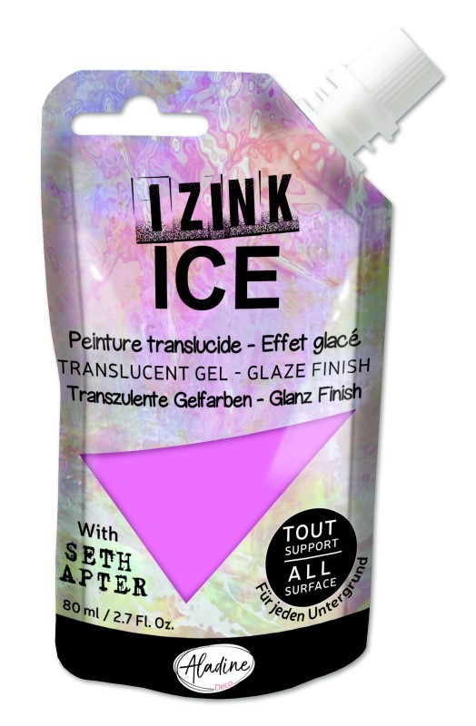 Poloprůhledná barva Izink Ice 80 ml - polar pink růžová