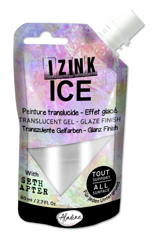 Poloprůhledná barva Izink Ice 80 ml - argent střbrná