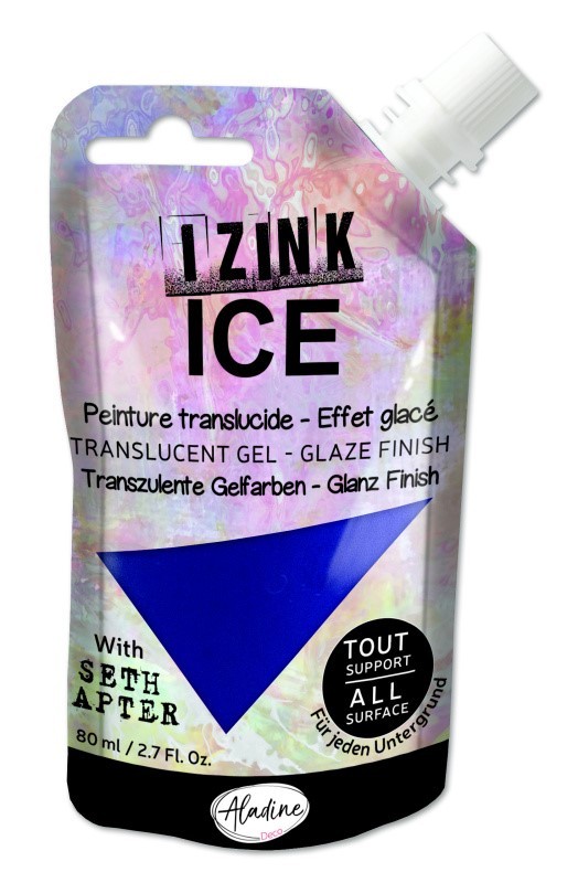 Poloprůhledná barva Izink Ice 80 ml - frostbite tm. modrá